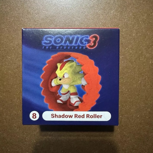Sonic 3 the Hedgehog 2024 McDonald’s Happy Meal Toys NEW No. 8 Shadow Red Roller - Picture 1 of 2